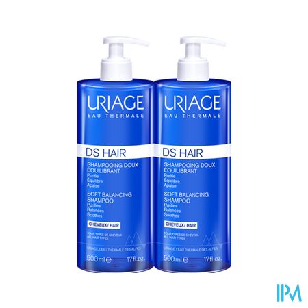 Uriage Ds Hair Sh Evenwicht.herstel. 2x500ml Promo