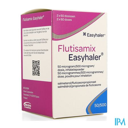 Flutisamix Easyhaler 50mcg/500mcg Doses 2 X 60