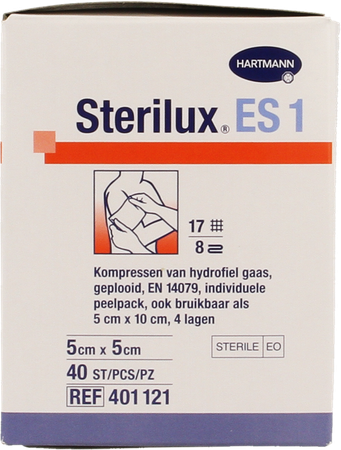 Sterilux Es1 Kp Ster 8pl 5x5cm 40 2050161 2