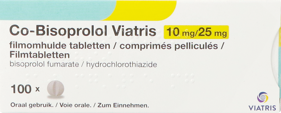 Co Bisoprolol Viatris 10mg/25,0mg Omhulde Tabl 100 1