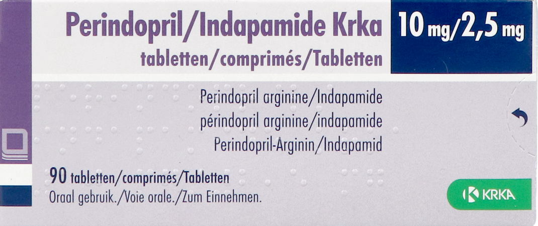 Perindopril/indapamide Krka 10mg/2,50mg Tabl 90 1