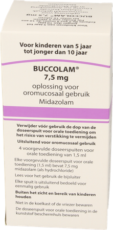 Buccolam 7,5mg Or Opl 4 Voorgev Dos Spuit 1,5ml 3