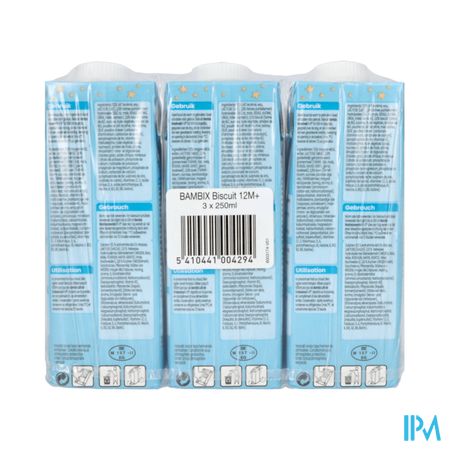 Bambix Groeimelk Biscuit 1+ 3x250ml 1