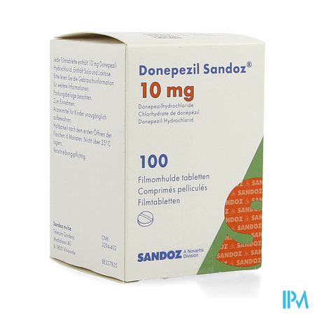 Donepezil Sandoz 10,0mg Filmomh Tabl 100 X 10,0mg