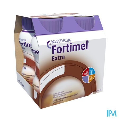 Fortimel Extra Chocolade Flesjes 4x200ml