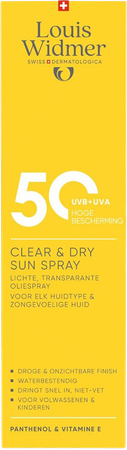 Widmer Clear & Dry Sun Spray 50 200ml 1