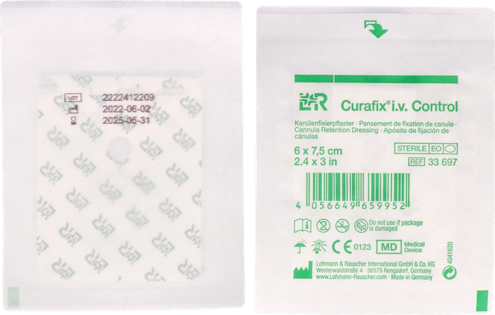 Curafix I.v. Control 6x7,5cm 50 1