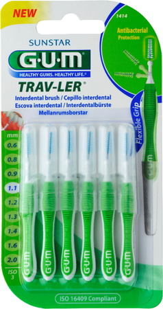 Gum Trav-ler Interdent.borsteltje 1,1mm 6 1414m6