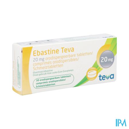 Ebastine 20mg Teva Comp Odt 30 X 20mg