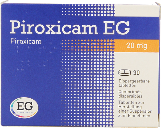Piroxicam EG       Tabl Dis 30X20Mg 1