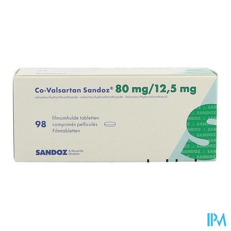 Co Valsartan Sandoz 80mg/12,5mg Filmomh Tabl 98 2