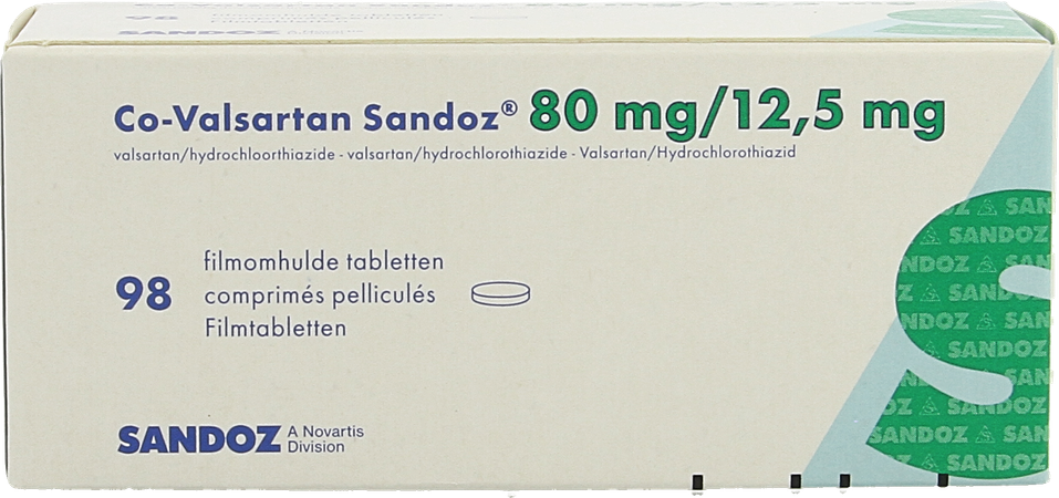 Co Valsartan Sandoz 80mg/12,5mg Filmomh Tabl 98 2