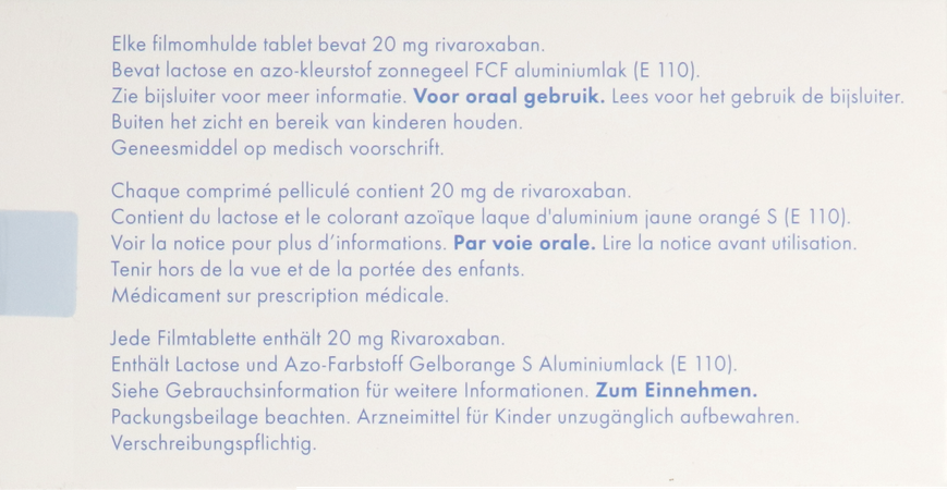 Rivaroxaban Sandoz 20mg Comp Pell 98 1