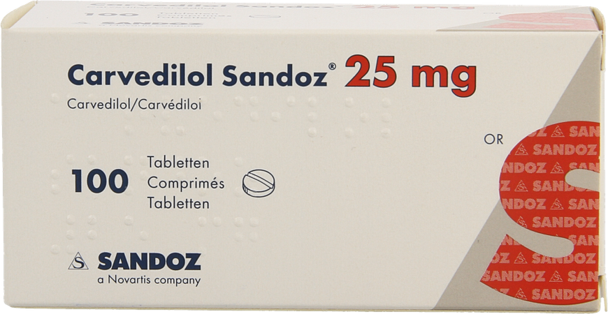 Carvedilol Sandoz Comp 100 X 25mg 4