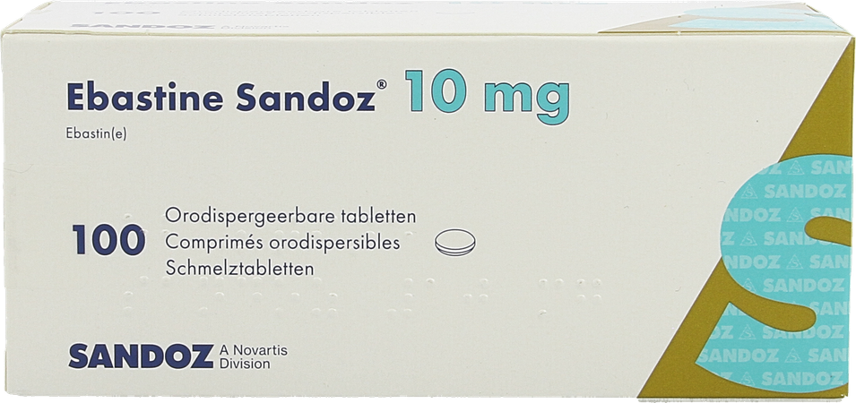 Ebastine 10mg Sandoz Comp Odt 100 X 10mg 2