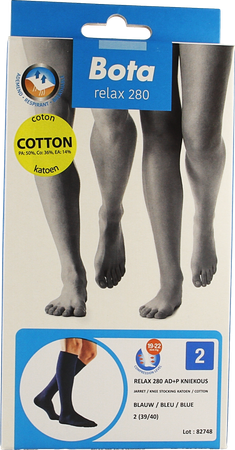 Bota Relax 280 Katoen Korte Kous Blue N2 2