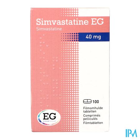 Simvastatine EG 40Mg Filmomh Tabl 100X40Mg Flacon 1