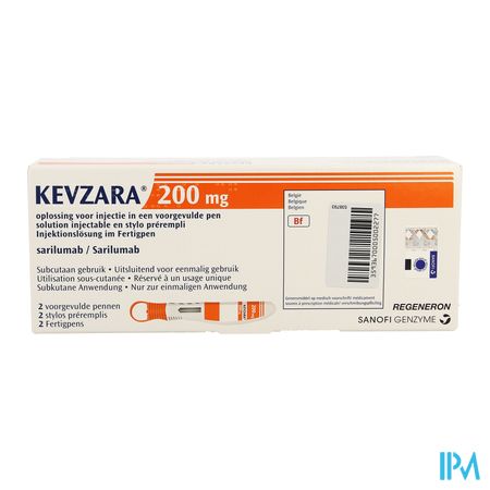 Kevzara 200mg Sol Inj Stylo Preremp.verre 2x1,14ml 1