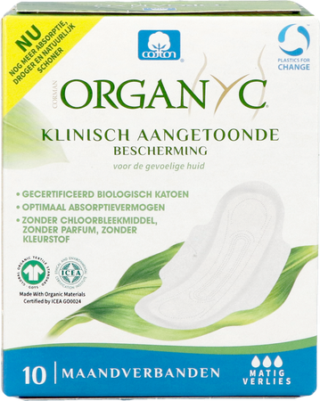 Organyc Maandverband Normaal Katoen Bio 10 2
