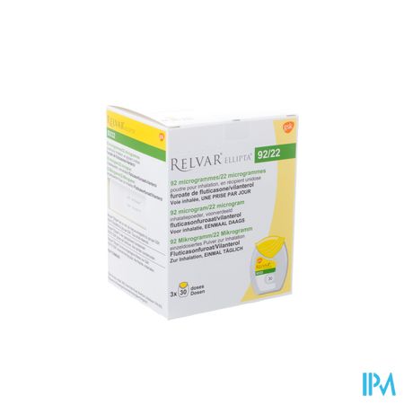 Relvar Ellipta 92/22mcg Pdr Inhal Multidose 3x30 1