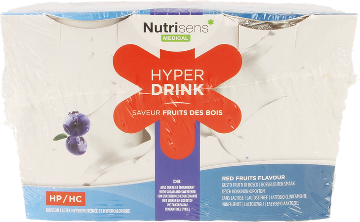 Hyperdrink Bosvruchten Z/lactose Pack 4x200ml 1