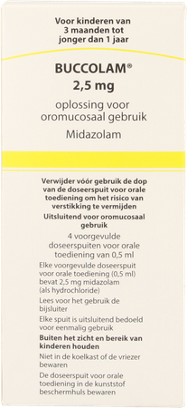 Buccolam 2,5mg Or Opl 4 Voorgev Dos Spuit 0,5ml 4