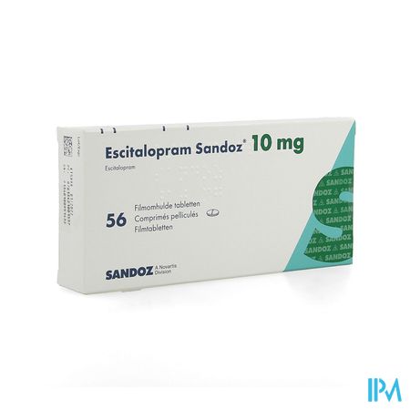 Escitalopram Sandoz 10mg Filmomh Tabl 56 X 10mg