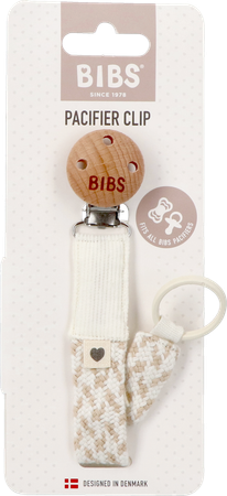 Bibs Attache Sucette Braided Ivory&vanilla 1