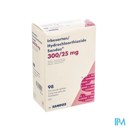 Irbesartan Hydroch Sandoz Tabl 98x300mg/25,0mg 1