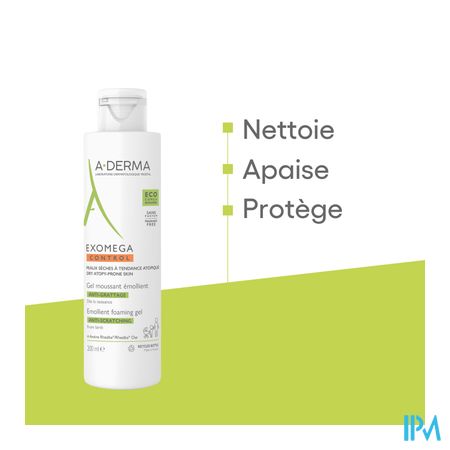 Aderma Exomega Control Emol. Schuimende Gel 200ml 14