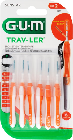 Gum Trav-ler Interdent.borsteltje 0,9mm 6 1412m6