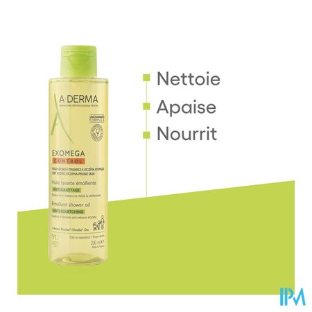 Aderma Exomega Control Emolierende Wasolie 200ml 12