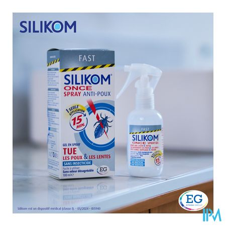 Silikom Once Spray Gel A/Poux 100Ml