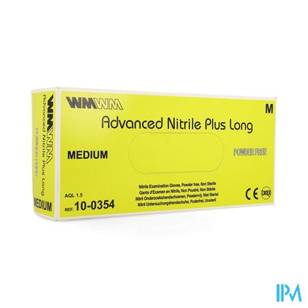 Advanced Handsch Nitril+ Long Poedervrij M 100
