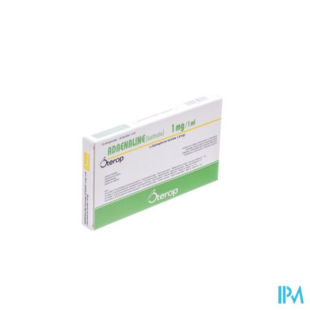 Adrenaline Tartrate Sterop 1mg/1ml Amp 10 X 1 Ud