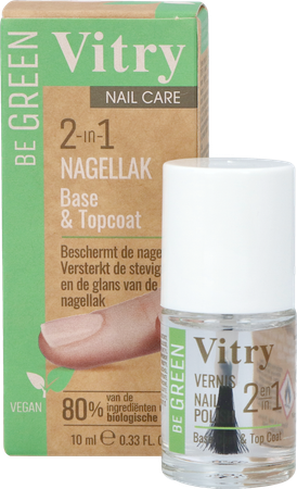 Nagellak Be Green 2&1 Base & Top Coat 10ml 8