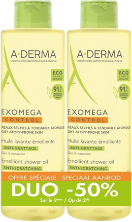 Aderma Exomega Control Olie 2x500ml Promo -50% 5