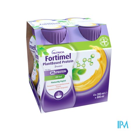 Fortimel Plantbased Pr.2kcal Pom./wor./gem.4x200ml 2