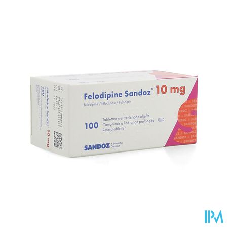 Felodipine Sandoz Comp Retard 100 X 10mg