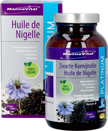 Mannavital Huile Nigelle Softgels 120 12