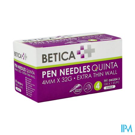 Betica Aiguilles Stylo Inj Quinta 4mmx32g 100