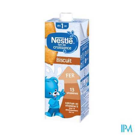 Nestle Lait Croissance 1+ Biscuite Tetra 1l