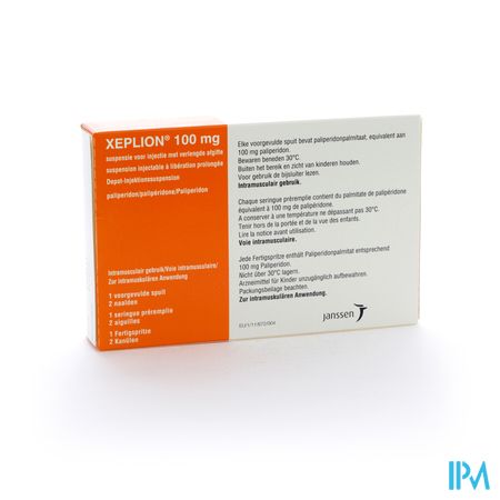 Xeplion 100mg Susp Inj Verl.afg. 1 Voorgev Sp+2nld