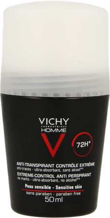 Vichy Homme Deo A/transp. 72u Roller 50ml 5