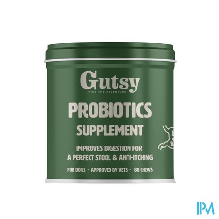Gutsy Probiotics Supplement Chews 80