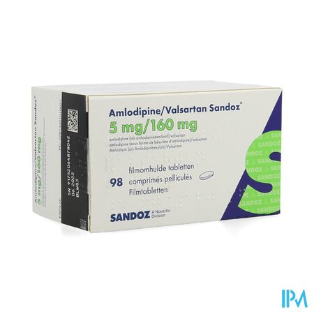 Amlodipine Valsartan Sandoz 5mg/160mg Comp 98 1