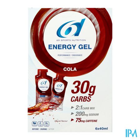 6d Sixd Energy + Caffeine Gel Cola 6x40ml 3