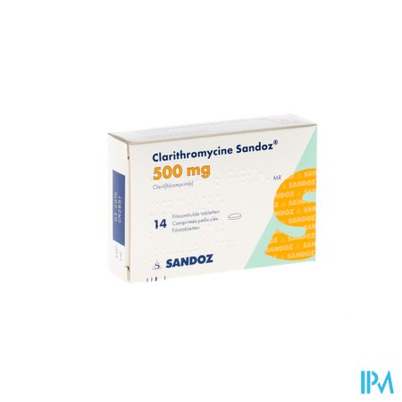 Clarithromycine Sandoz 500mg Filmomh Tabl 14