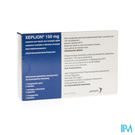 Xeplion 150mg Susp Inj Verl.afg. 1 Voorgev Sp+2nld