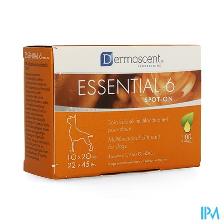 Essential 6 Spot-on Hond 10-20kg Pipet 4x1,2ml